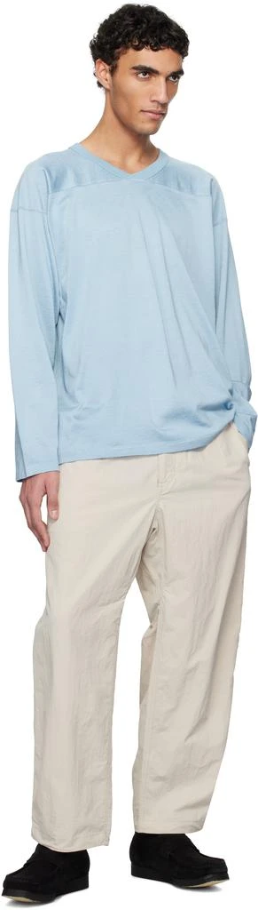 Nanamica Blue Rayon Cotton L/S T-shirt 4