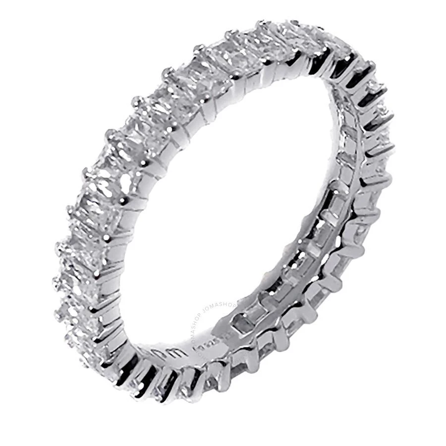 apm Monaco Ladies Eclat Silver-toned Crystal Embellsiehed Ring 2