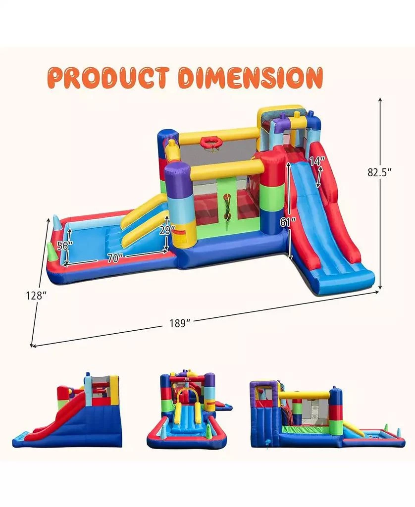 Mecale Inflatable Bounce House with 680W Blower and Ball Pit 6