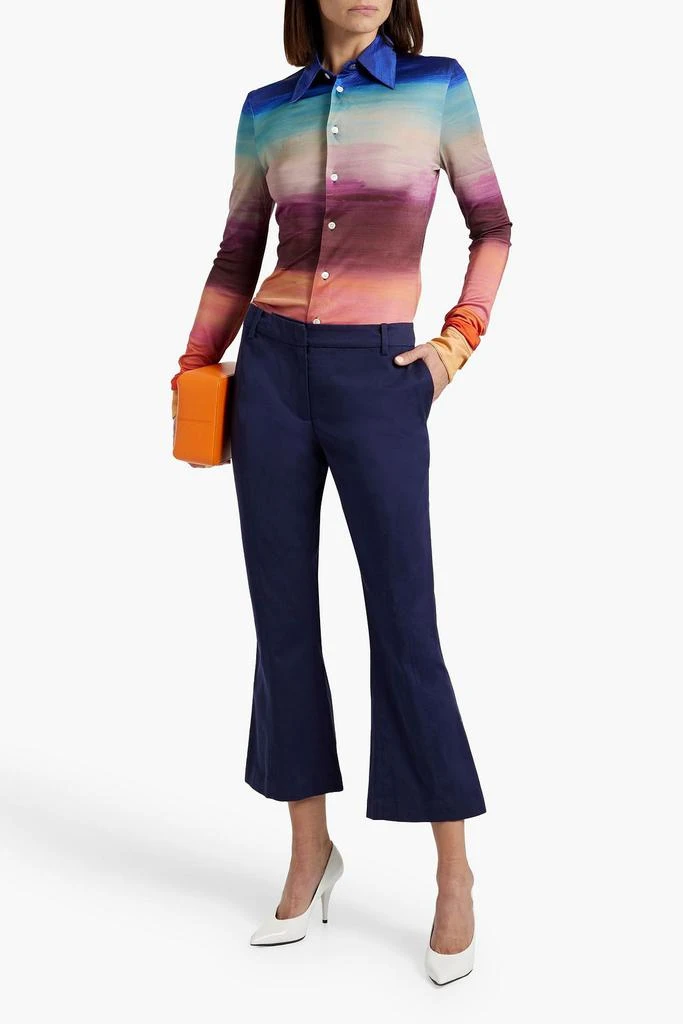 Marni Cotton-twill kick-flare pants 2