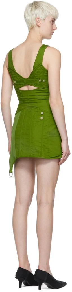 Acne Studios Green Cotton Mini Dress 3