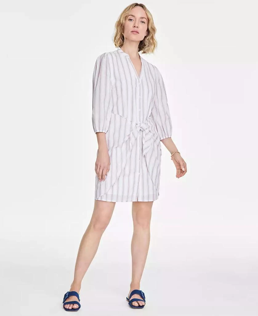 On 34th Women's Cotton Tie-Front Shirtdress, Created for Macy's 1