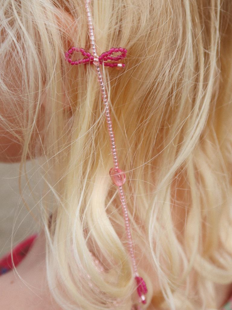 Konges Slojd Girls 2 Pack Pearly Tassel Hair Clip in Pink