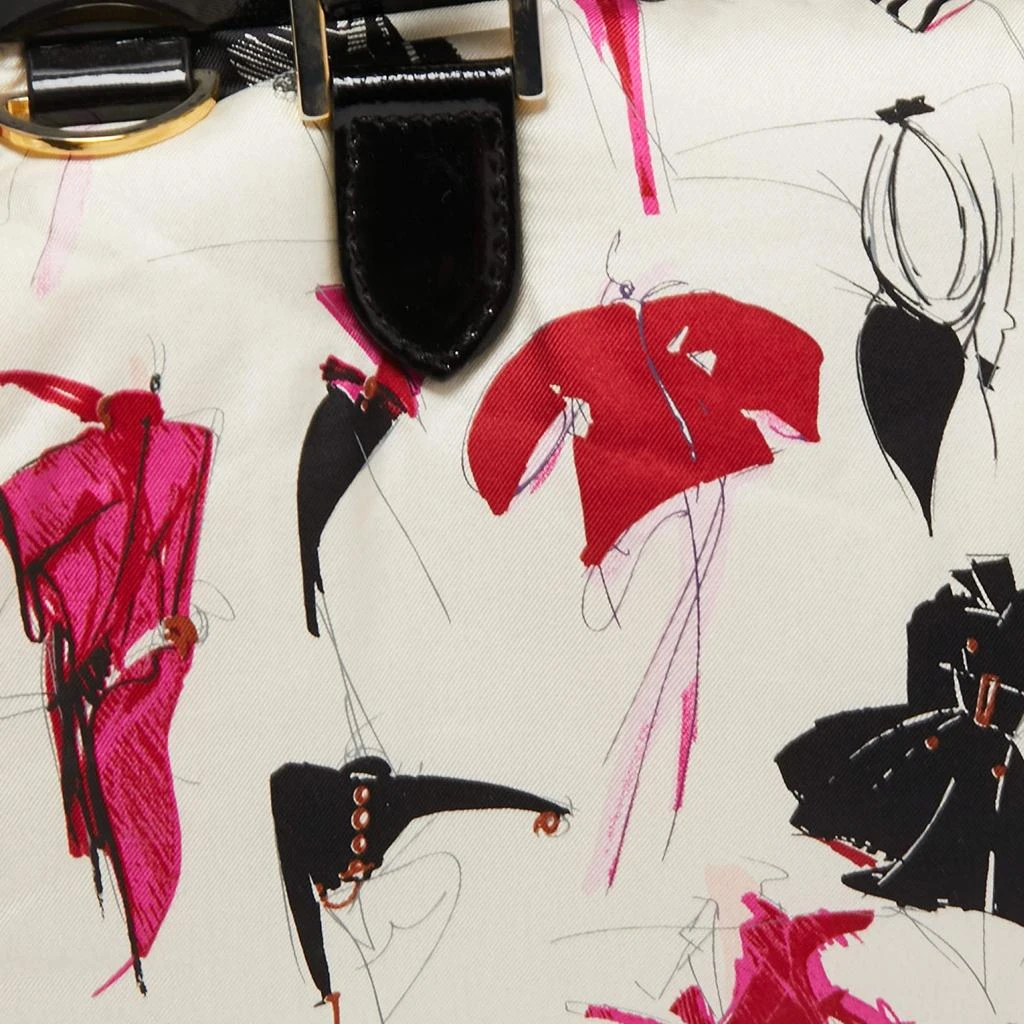 Gianfranco Ferre Gianfranco Ferre Multicolor Nylon and Patent Leather Frame Satchel 5