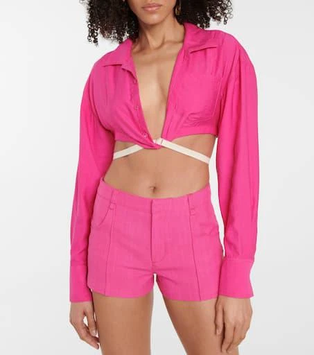 Jacquemus La Chemise Laurier cropped shirt 4