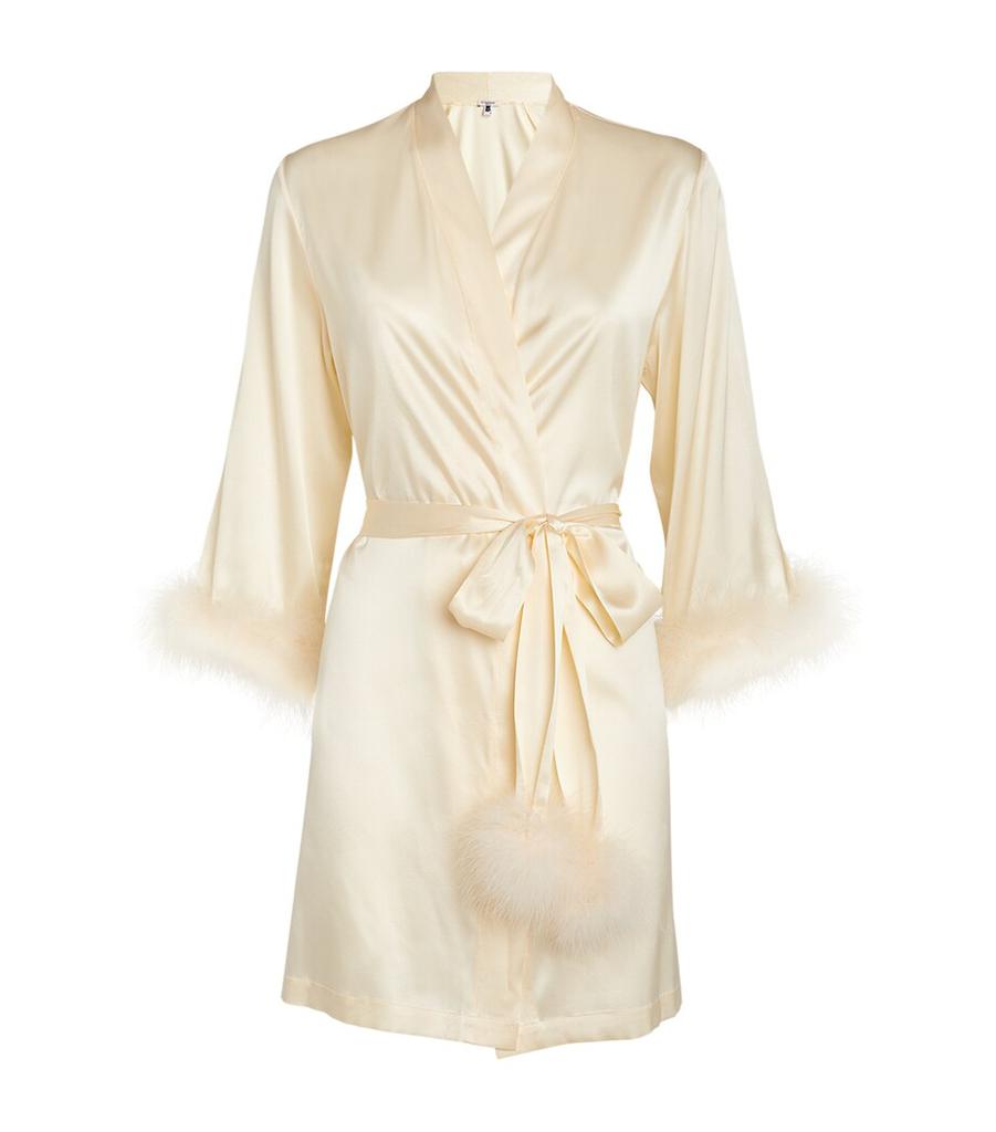GILDA & PEARL Silk Celeste Short Robe