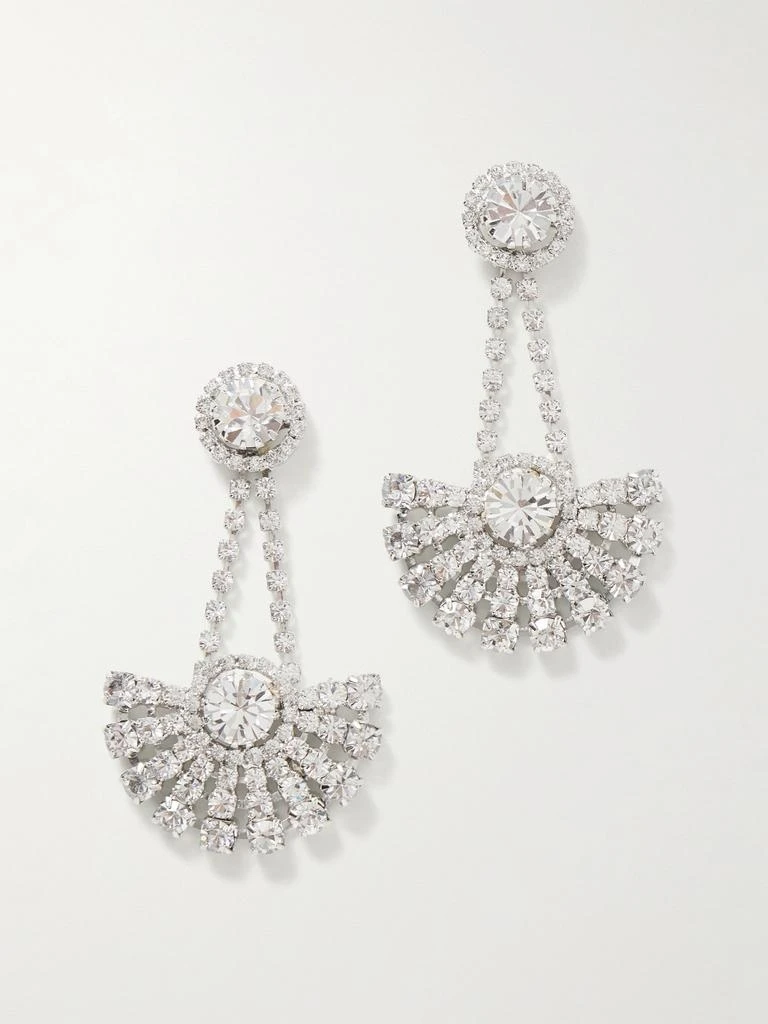 Jennifer Behr Velma Rhodium-plated Crystal Earrings - Clear