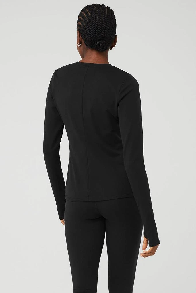 Alo Yoga Airbrush Winter Warm Nocturne Long Sleeve - Black 3