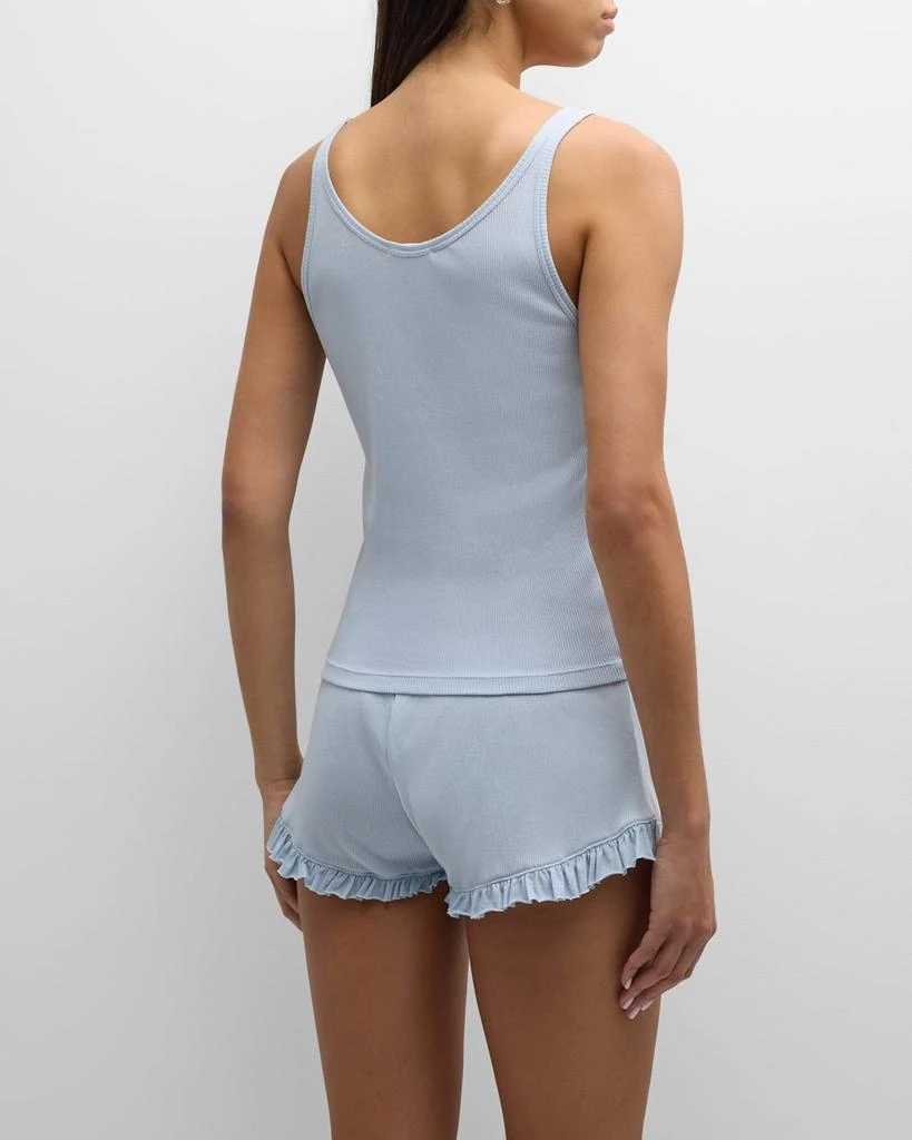 Skin Ruffle-Trim Cotton Pajama Set 6