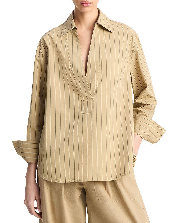 Vince Relaxed Long Sleeve Popover Shirt