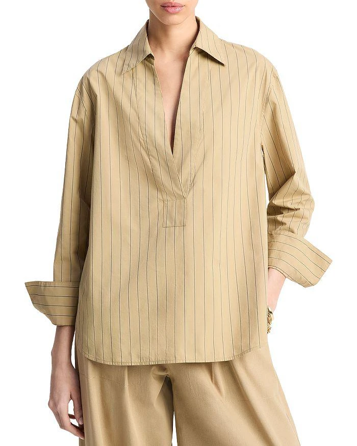 Vince Relaxed Long Sleeve Popover Shirt 1