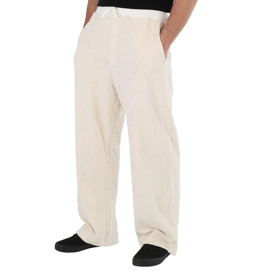 Ambush Asparagus White Cotton Blend Monogram Sweatpants 3