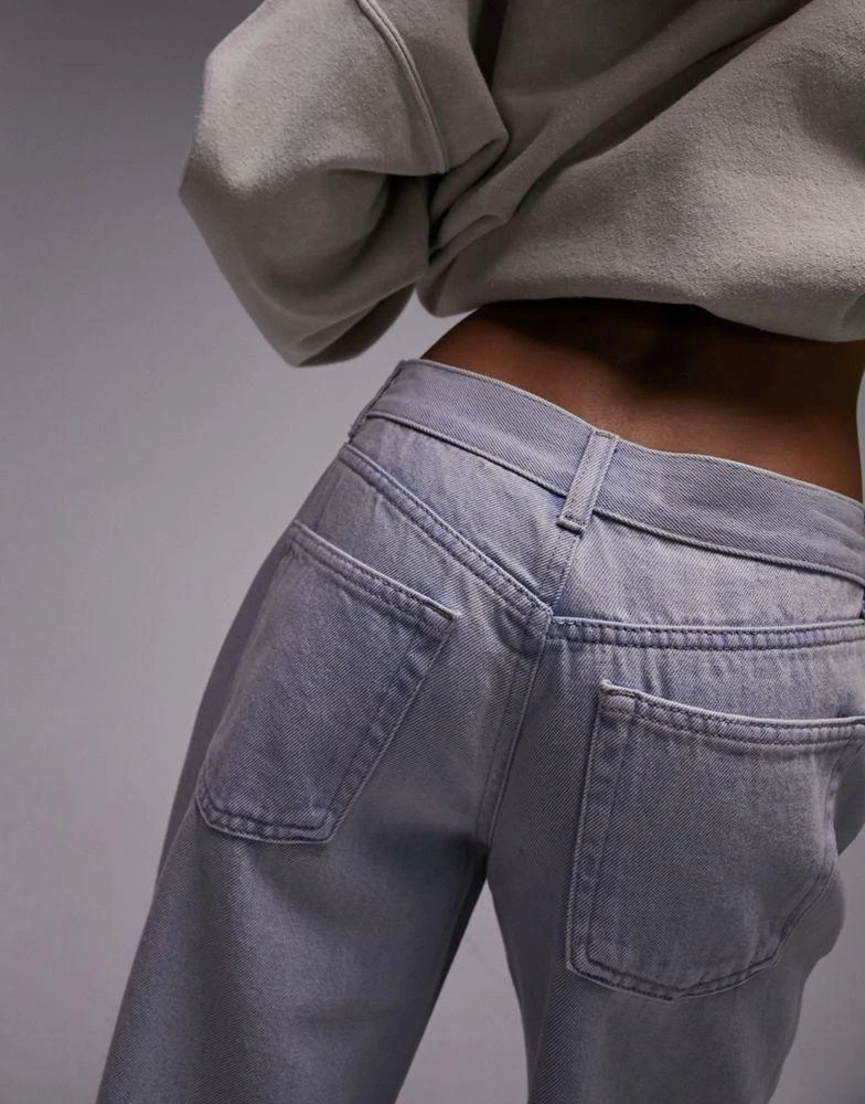 Topshop Topshop Ember low rise wide leg jean in ice blue 2