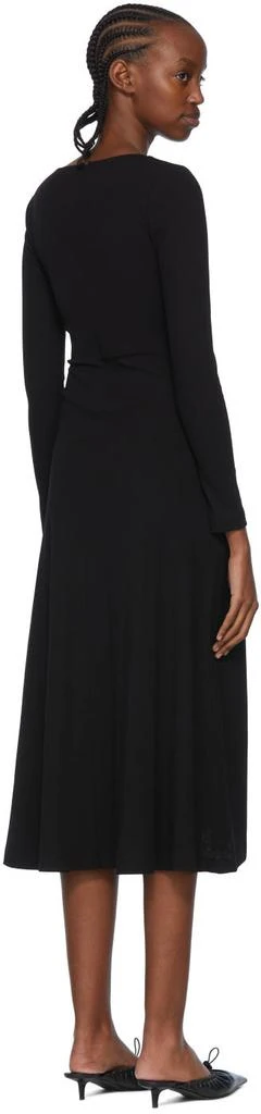 ROSETTA GETTY Black Cotton Midi Dress 3