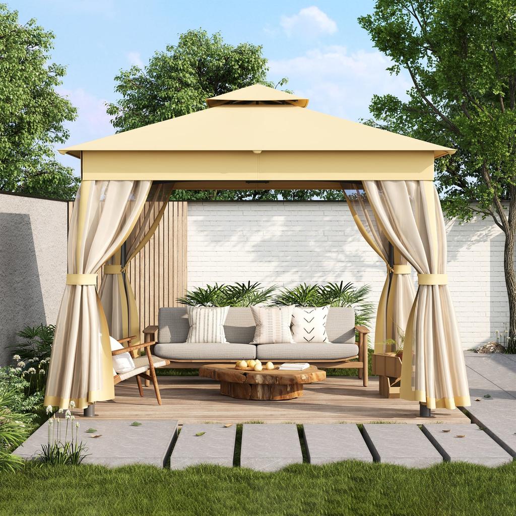 Streamdale Furniture Streamdale 10x10 Outdoor Gazebo Tent with Netting