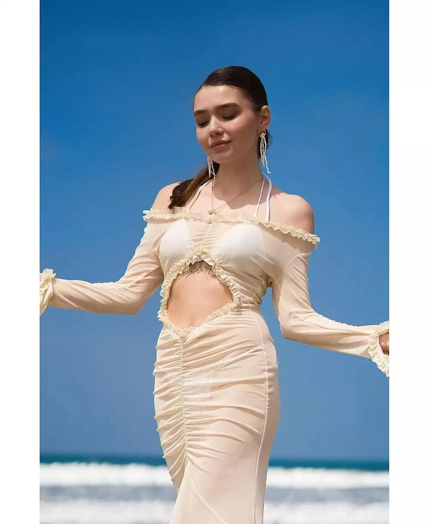 Classicharms Nina Gold Hoop Bead Pearl Tassel Earrings 6