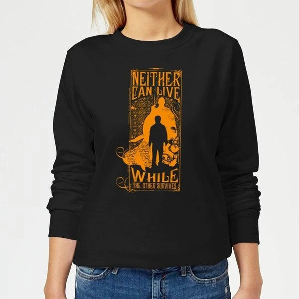 Harry Potter Harry Potter Neither Can Live Women's Sweatshirt - Black 1