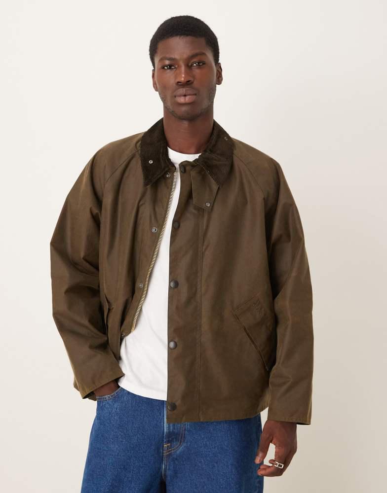 Barbour Barbour Transport oversized wax jacket in beech - Jackets