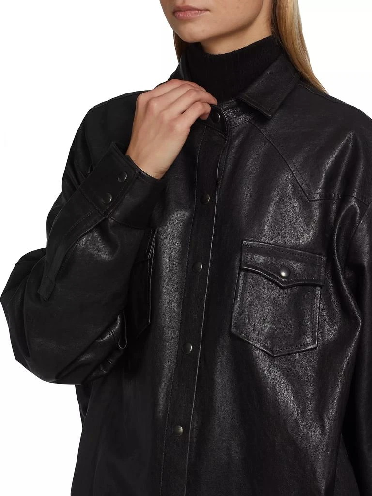 3x1 Stefy Leather Oversized Shirt 7