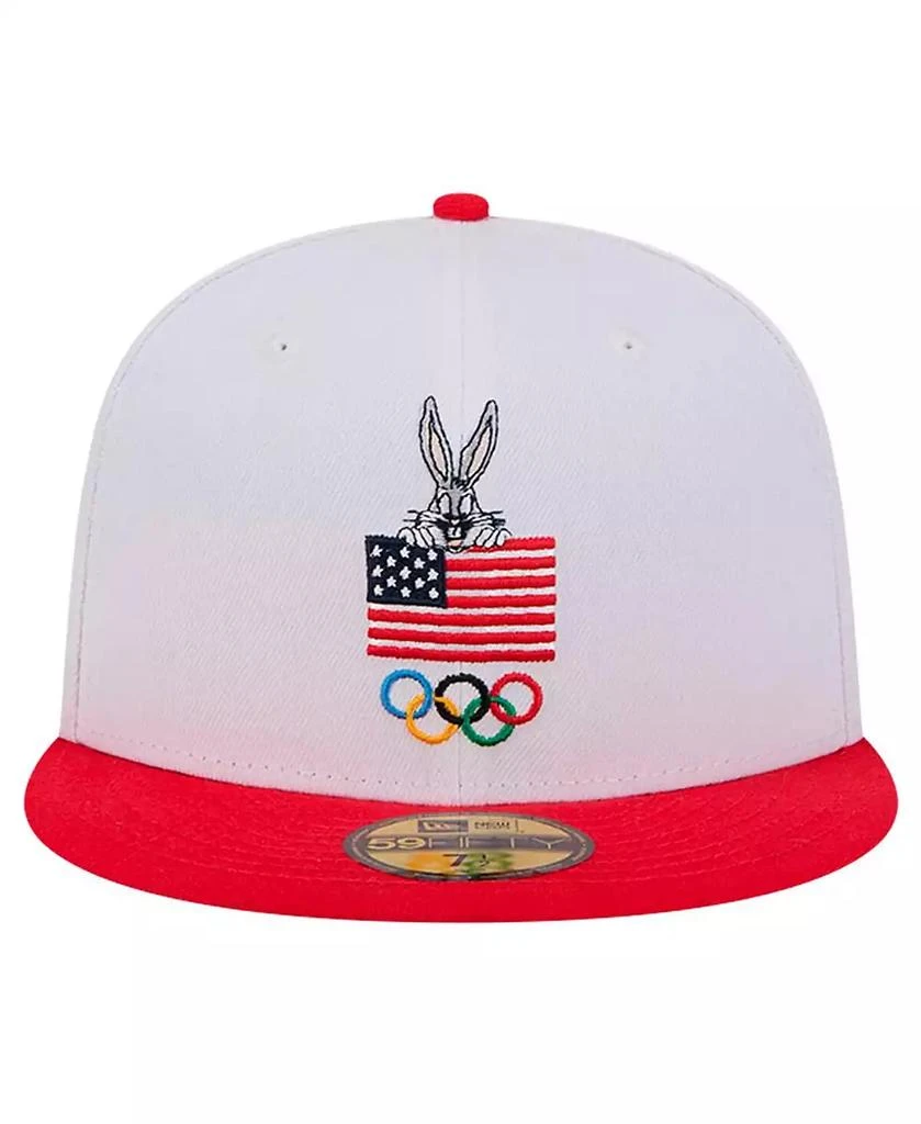 New Era Men's Bugs Bunny White/Red Looney Tunes x Team USA Flag 59FIFTY Fitted Hat 2