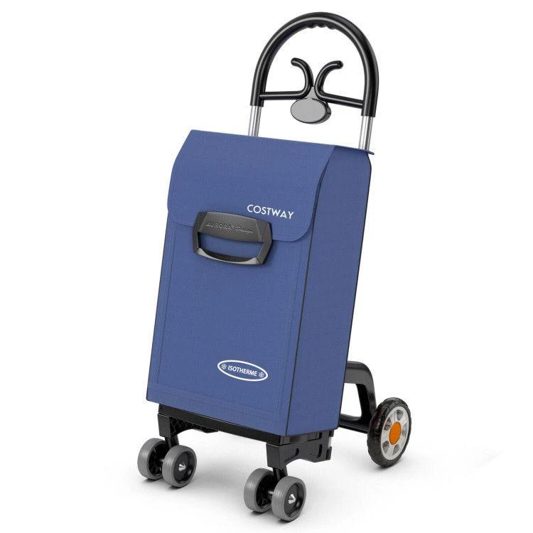 PROXXI Folding Shopping Cart Utility Hand Truck with Rolling Swivel Wheels 2