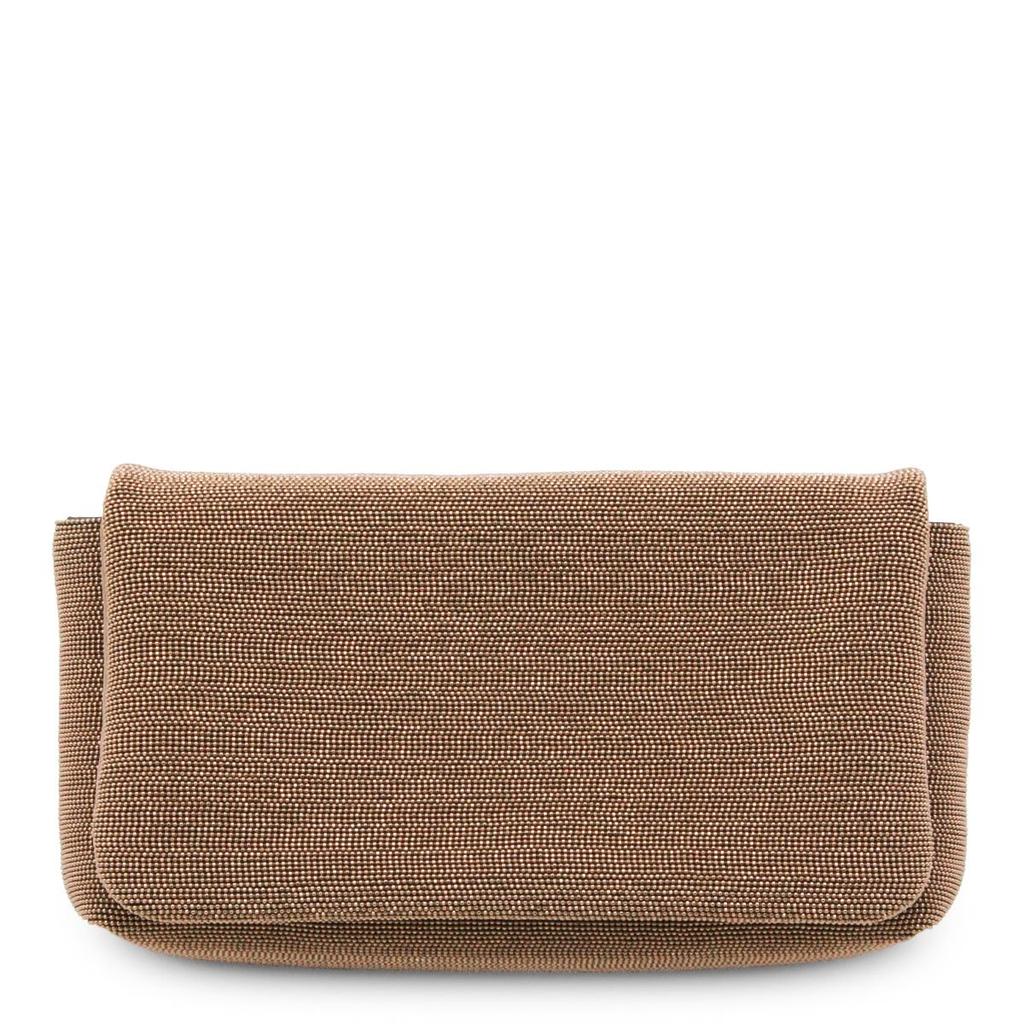 Brunello Cucinelli Brunello Cucinelli Monili-Embellished Flap Crossbody Bag