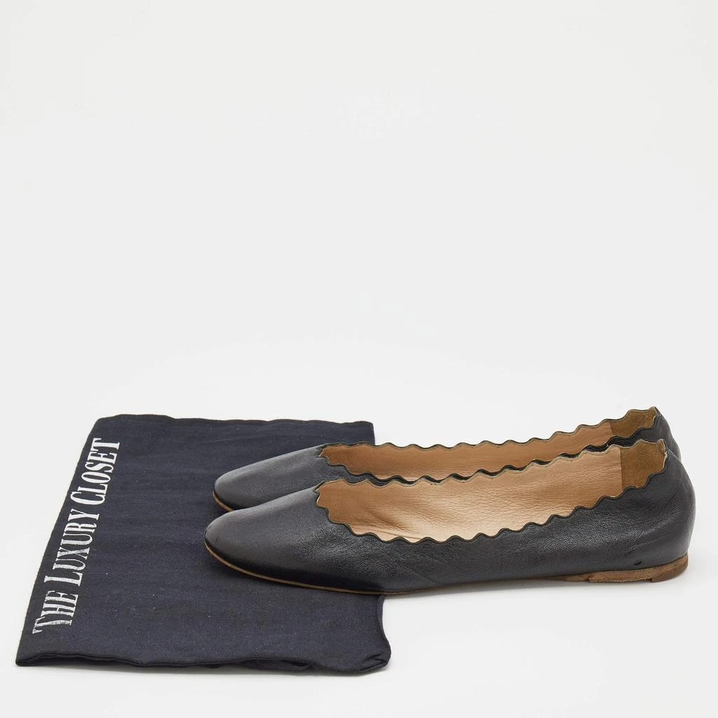 Chloé Chloe Black Leather Lauren Ballet Flats Size 37 9