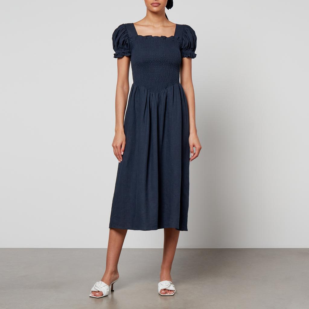 Sleeper Sleeper Belle Shirred Linen Dress