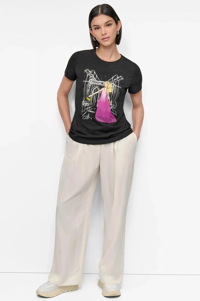 DKNY BOW BRIDGE EMBELLISHED GRAPHIC TEE 7