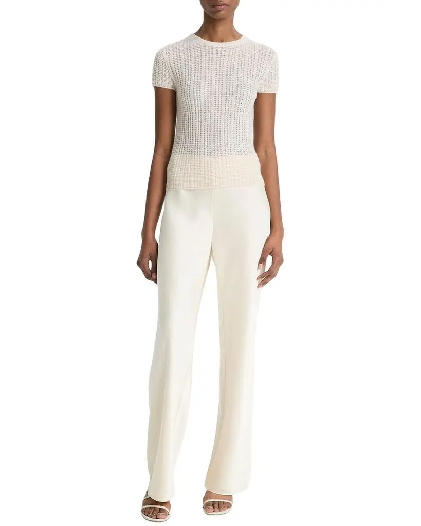 Vince Cashmere & Silk-Blend Waffle Knit Crew 3