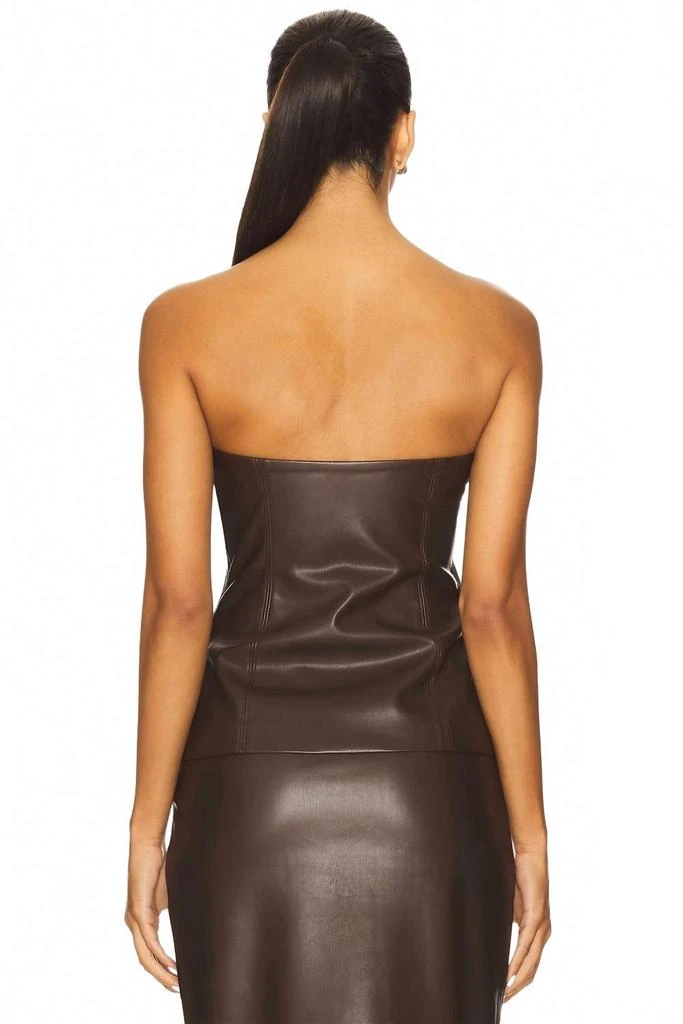 Susana Monaco Faux Leather Tube Top In Java 2