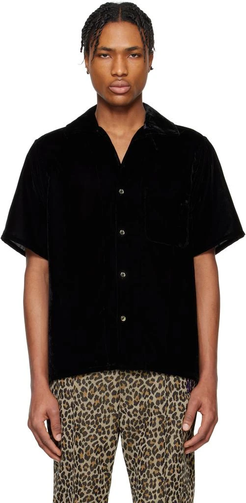 Needles Black Italian Collar Shirt 1
