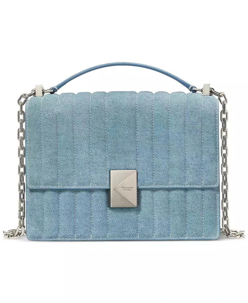 Kate Spade Deco Denim Chain Leather Shoulder Bag 1