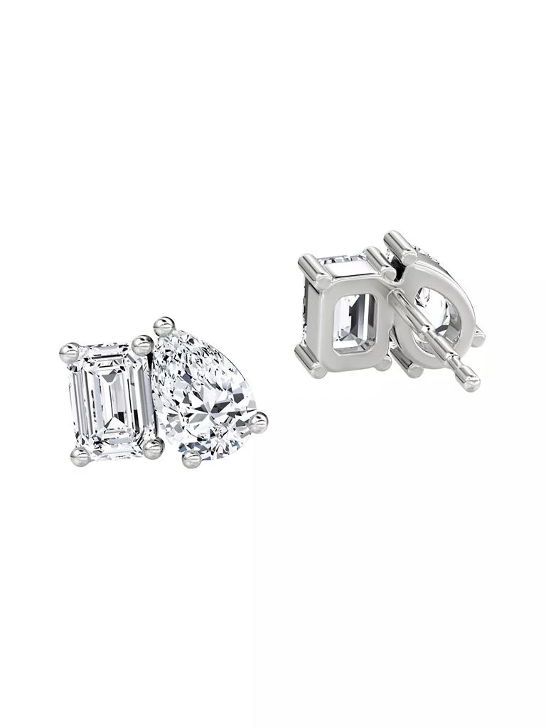 VRAI 14K Gold & 1.00 TCW Lab-Grown Diamond Toi Et Moi Stud Earrings 4