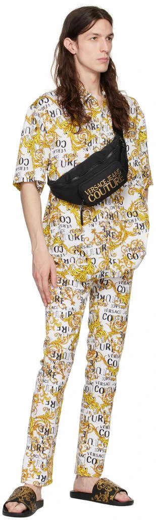 Versace Black Graphic Slides 5