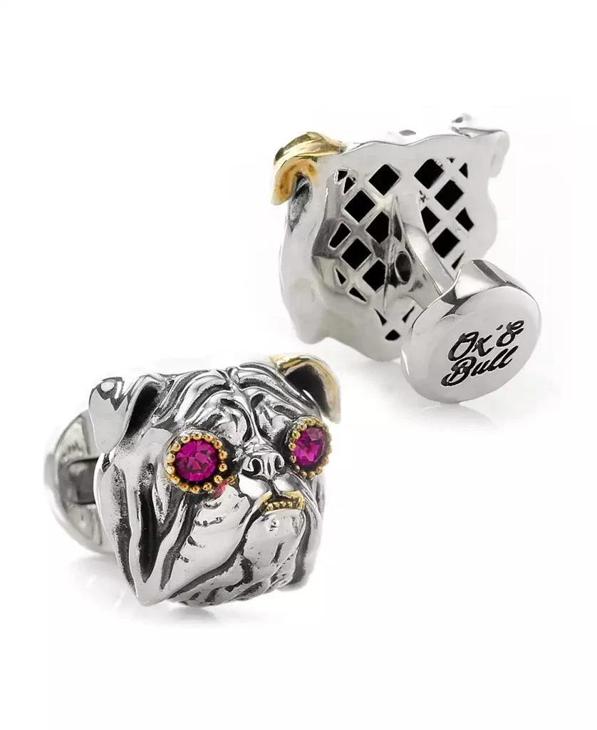 Ox and Bull Trading Co. Men's Sterling Silver English Bulldog Cufflinks 2