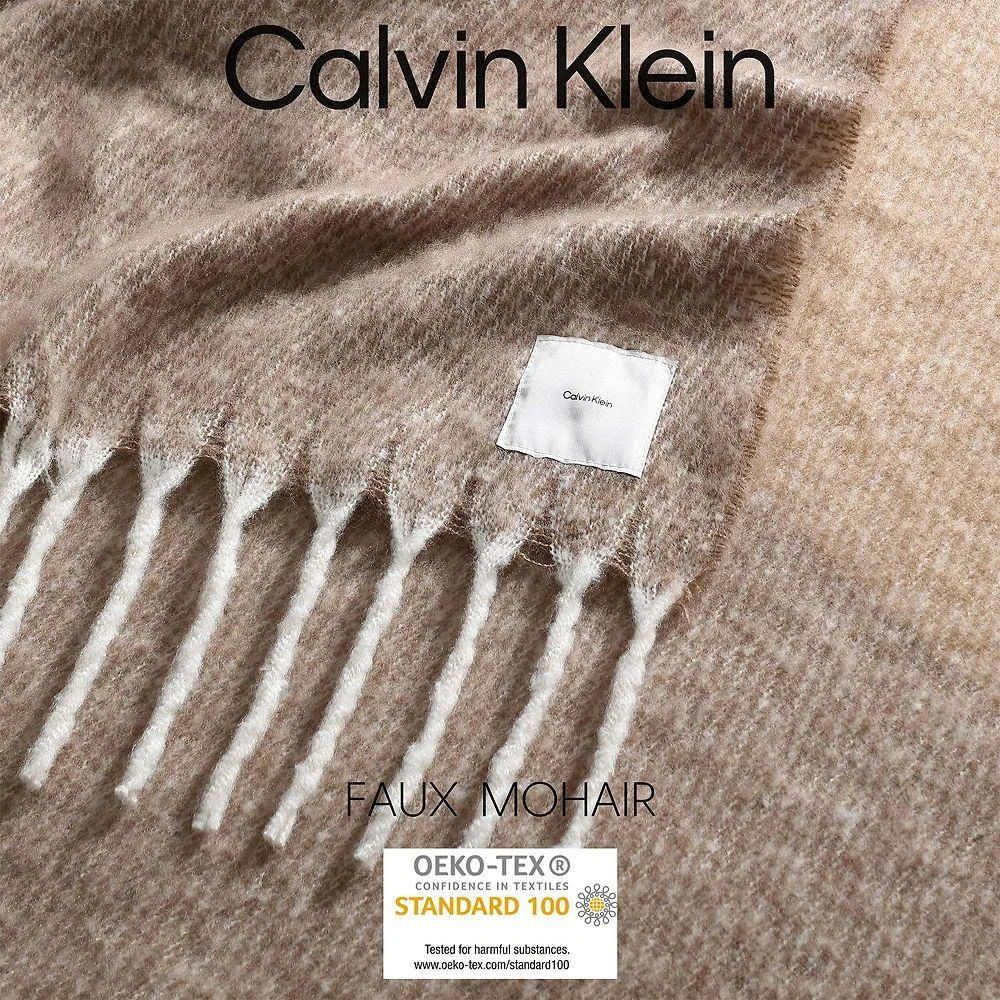 Calvin Klein Mohair Ombré Yarn Dyed Throw Blanket, 70"L x 50"W 5