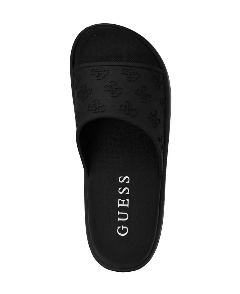 GUESS Men's Magaria Branded Elevated Pool Slides 4