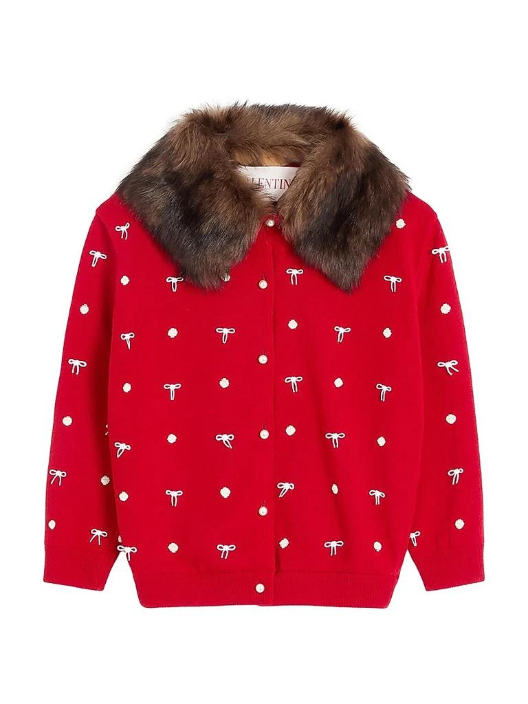 Valentino Embroidered Wool Cardigan 1