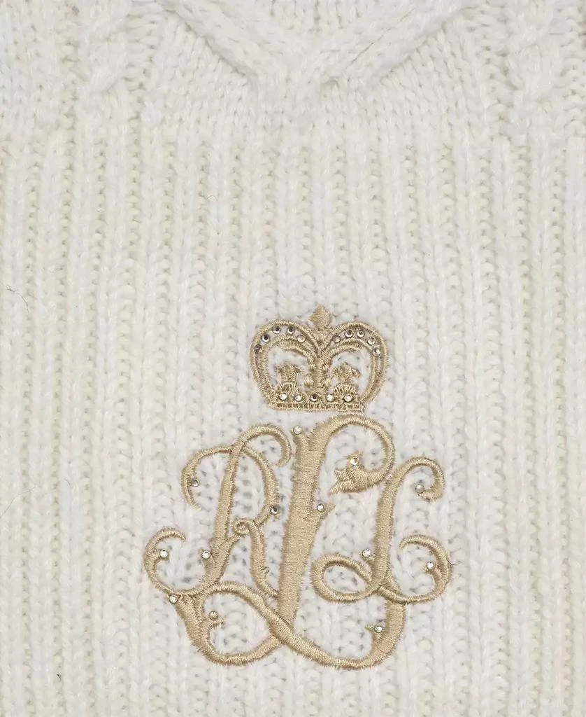 Ralph Lauren Cable with Direct Embroidery Scarf 3
