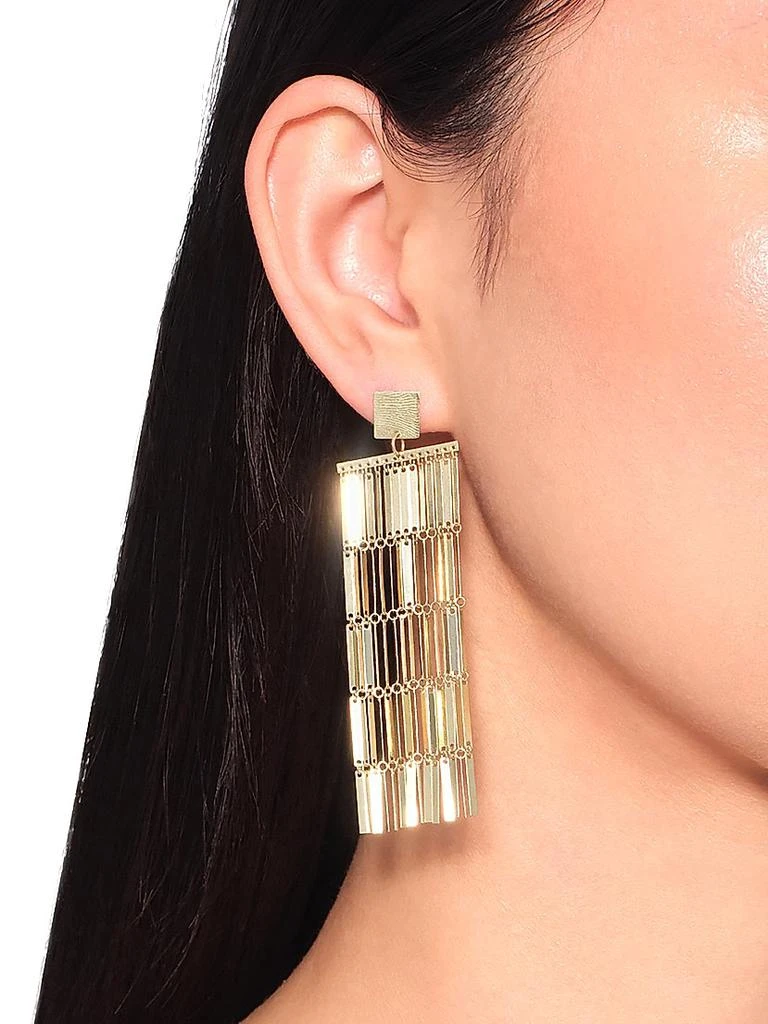 LANA 14K Yellow Gold Laser Chandelier Earrings 2