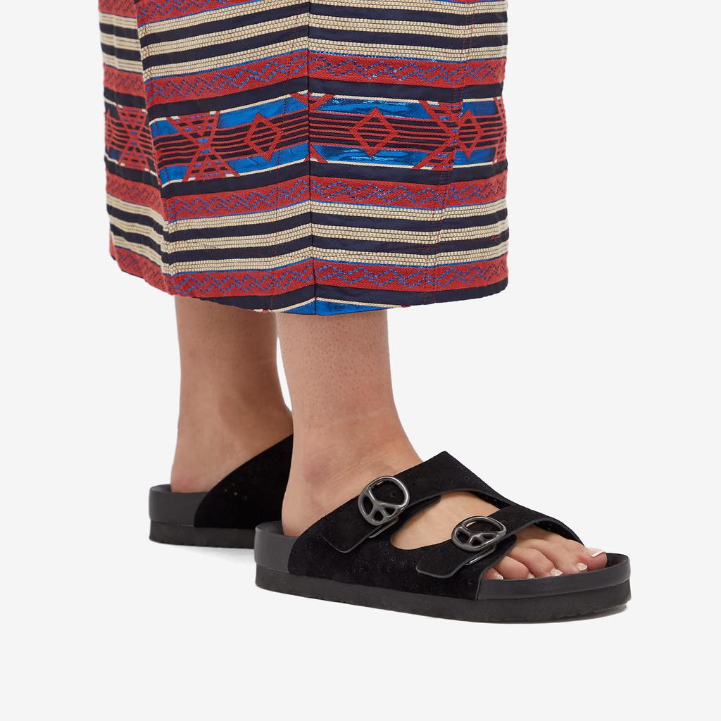 サンダル Needles Sandals Black バックルとパンチングが個性を放つ〈NEEDLES〉 新作フットウェア