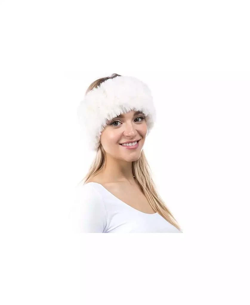 MARCUS ADLER Women's Plush Faux Fur Stretch Headband 4