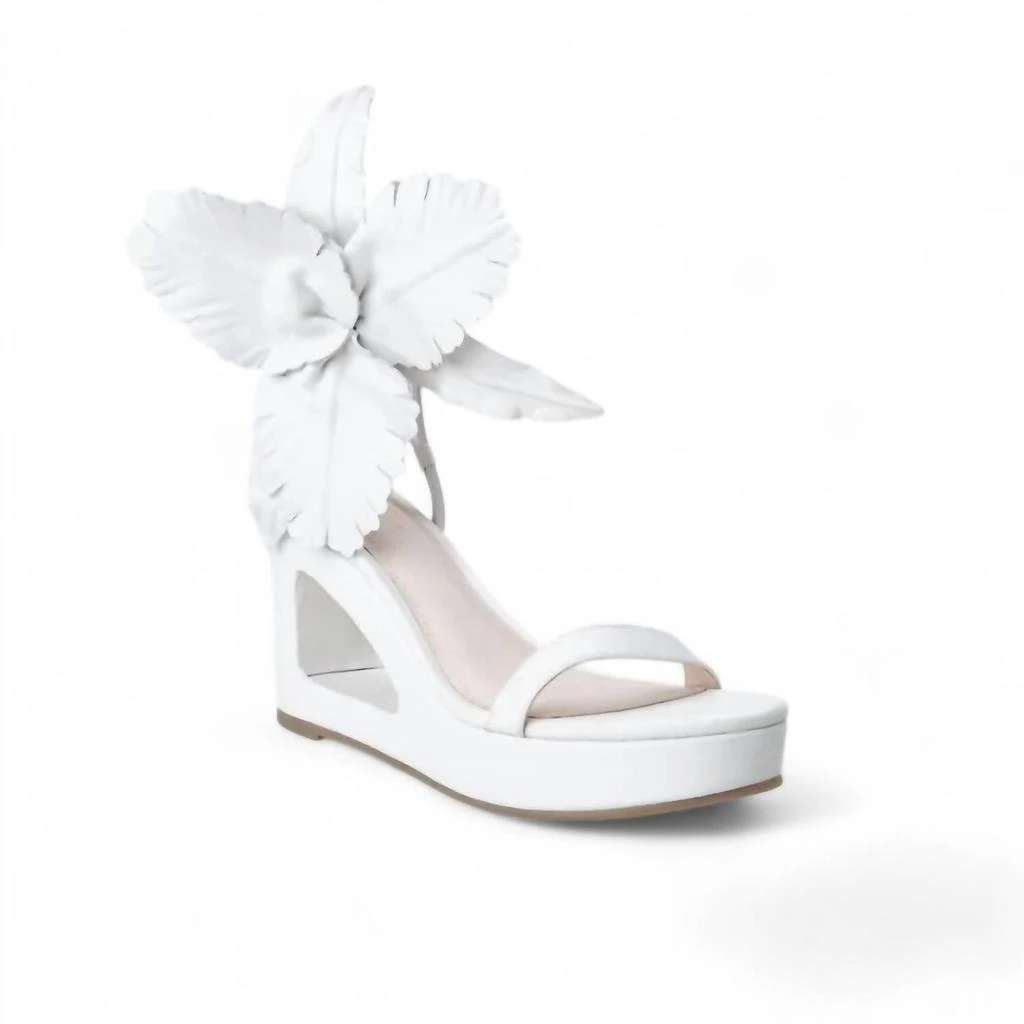 Cecelia New York Women's Lilly Cut Out Wedge Sandals In Pearl 1