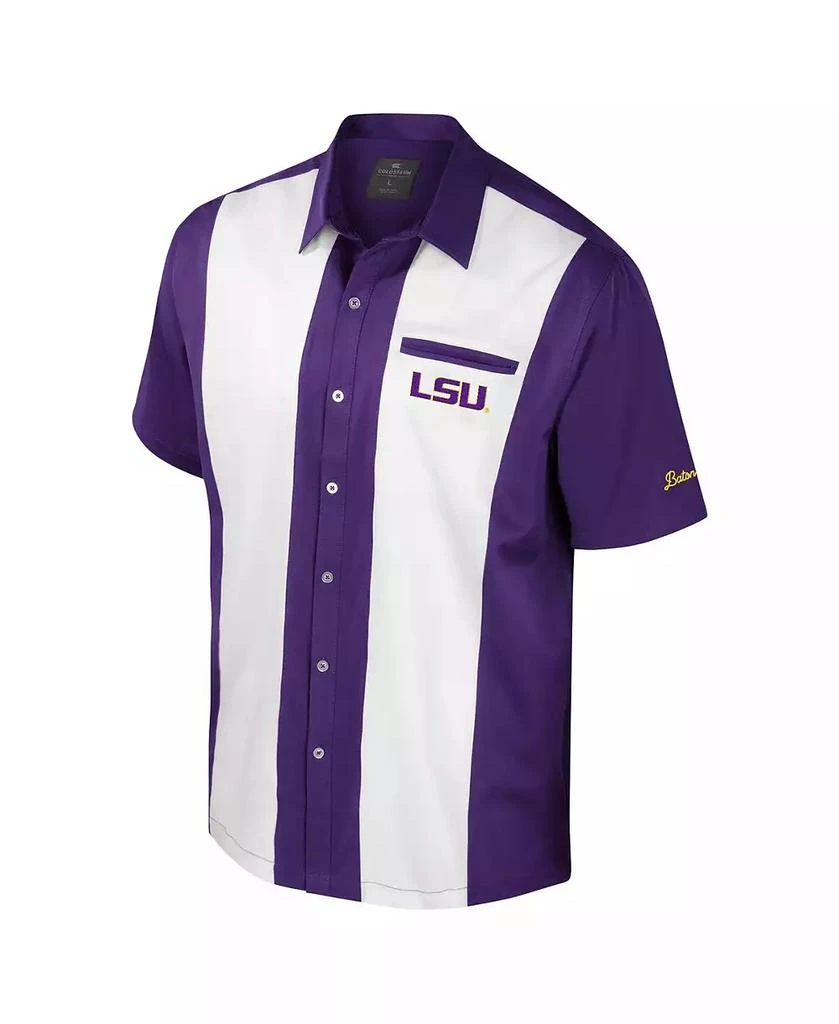 Colosseum Men's Purple LSU Tigers Strike Bowling Button-Up Shirt 2