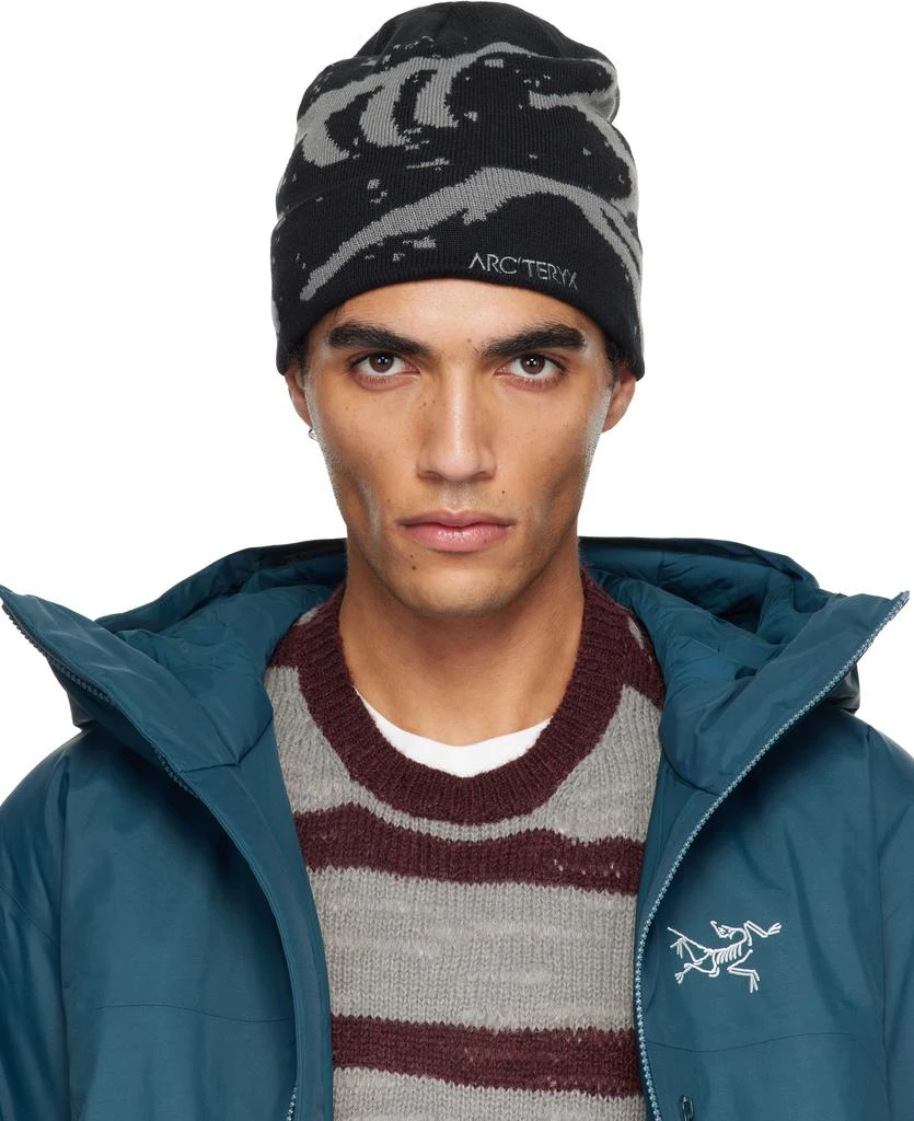Arc
teryx Black 
Gray Grotto Beanie 1