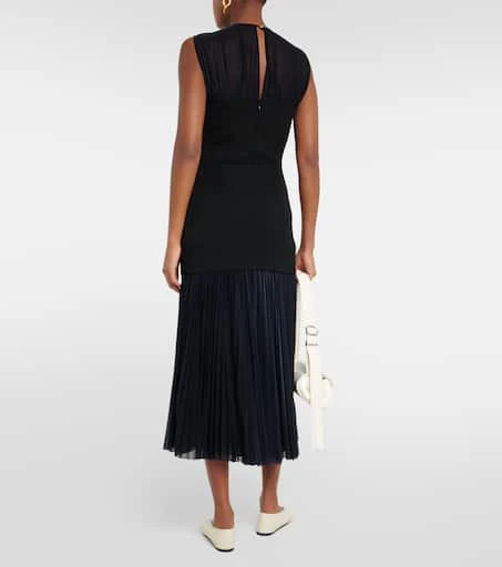 Proenza Schouler Niki pleated sheer jersey midi dress 3