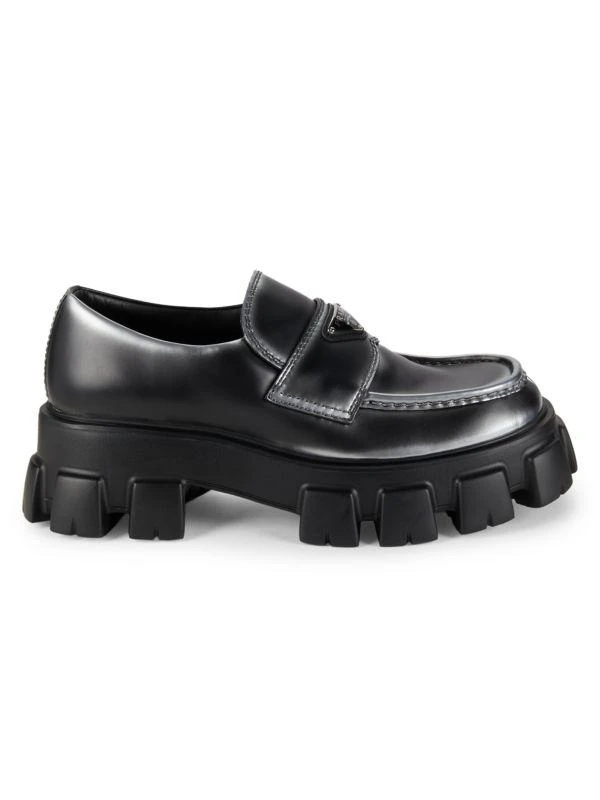 Prada Rois Brushed Leather Loafers 1