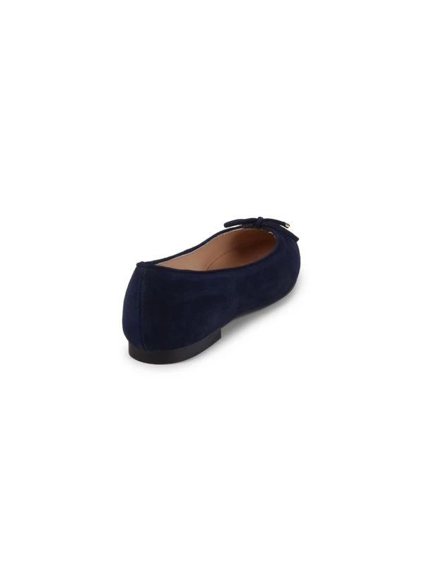 Stuart Weitzman Gabby Bow Suede Ballerina Flats 3