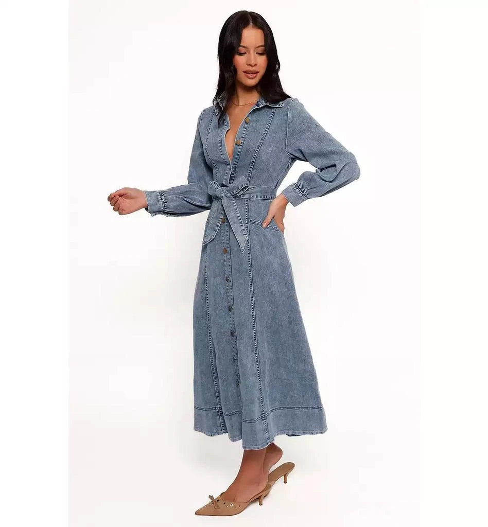 ann taylor denim dress Size 10 ANN TAYLOR BLUE DENIM Dress